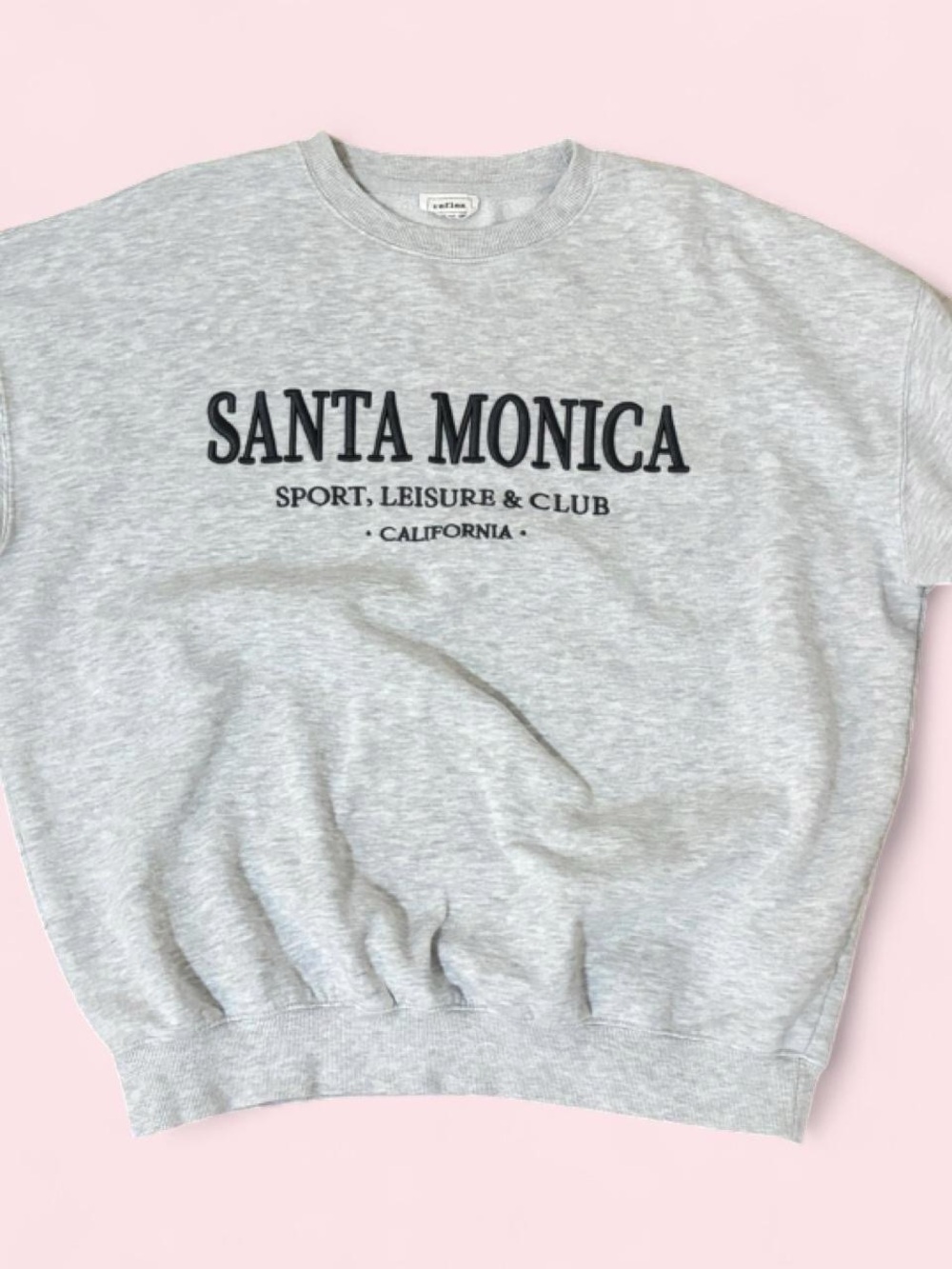 Reflex Light Gray Crewneck Sweatshirt with Black Text